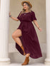 plus-size-round-neck-half-sleeve-dress OhSoStyled - Sophia's Style-5